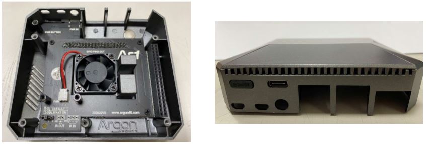 樹莓派 Raspberry Pi 4B 鋁合金上殼內部與孔位