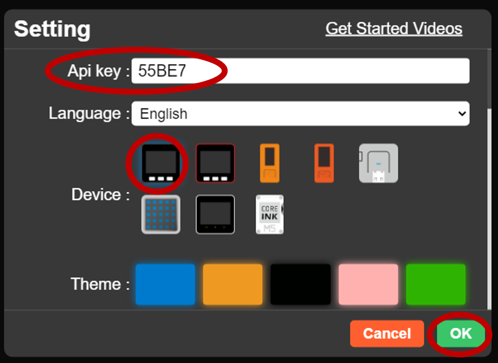填入API KEY 選擇CORE