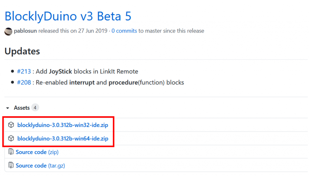 選擇自己的Windows版本下載 BlocklyDuino 