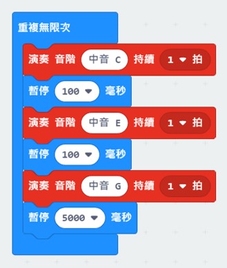 設定 重複無限次區塊「Do~Mi~So」 