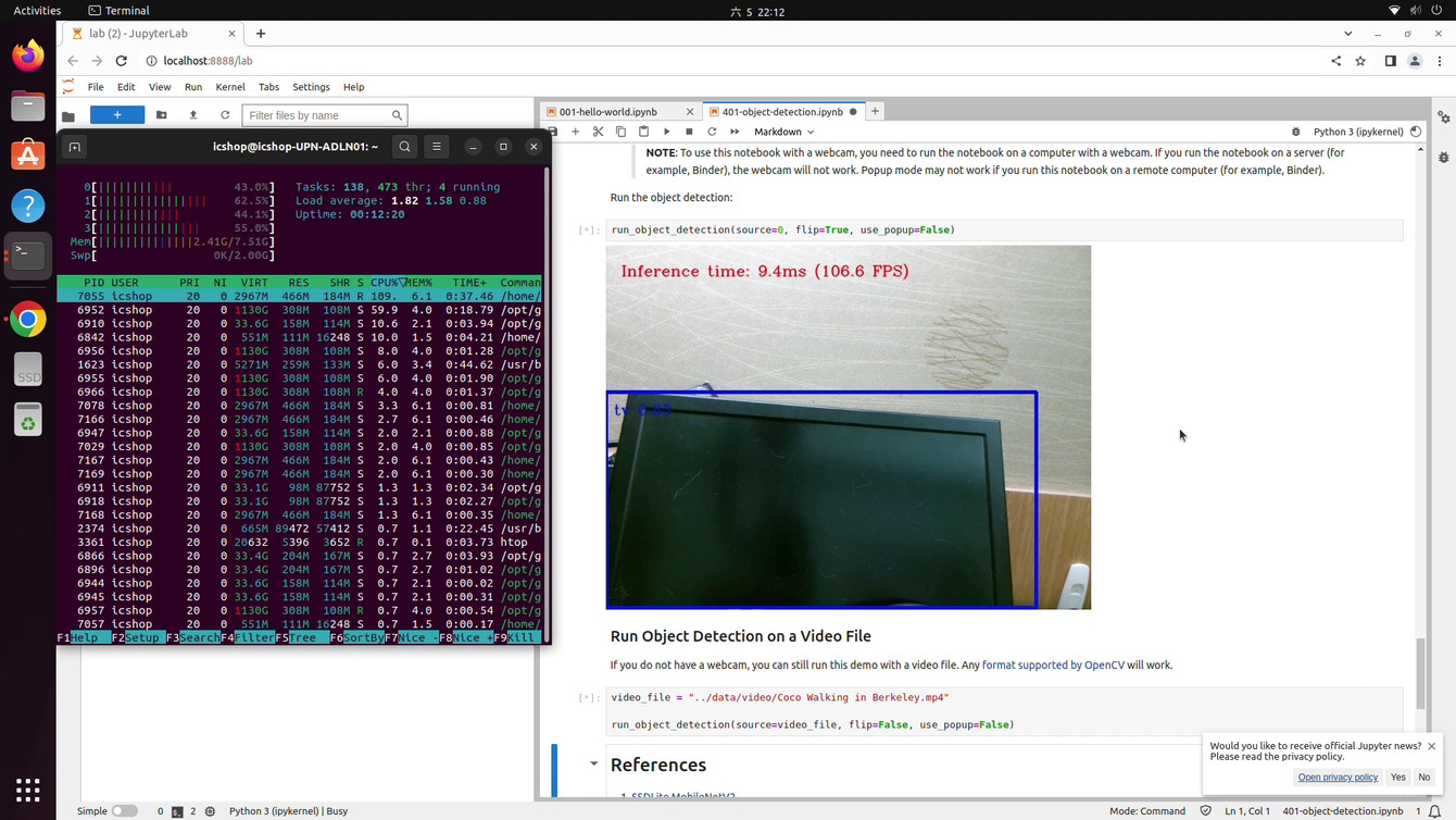 【開箱評測】AAEON UP Squared Pro 7000 安裝 OpenVINO Notebooks on Ubuntu 22.04