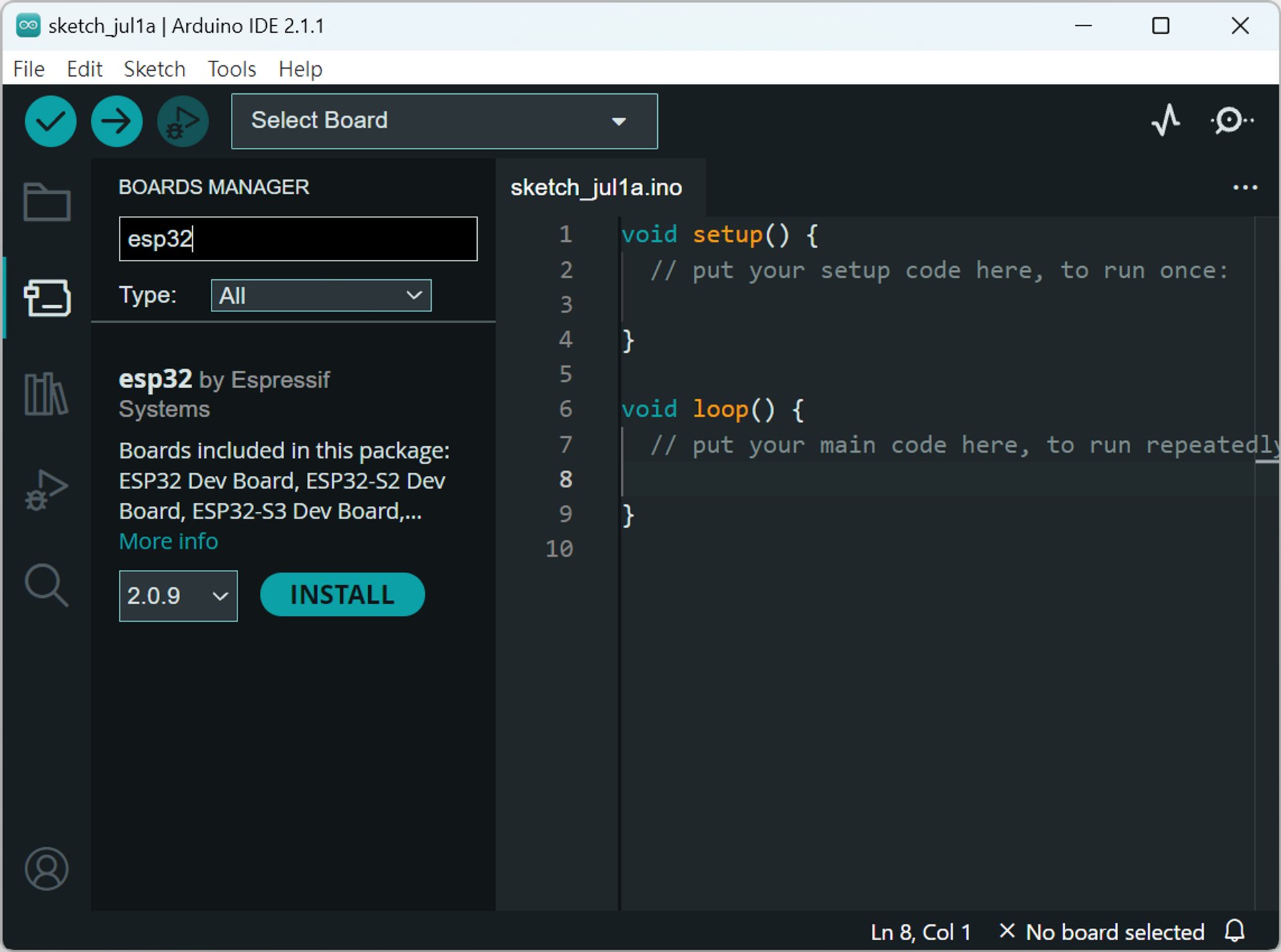 ESP32 教學系列(二)：使用 Arduino IDE 2.x 開發