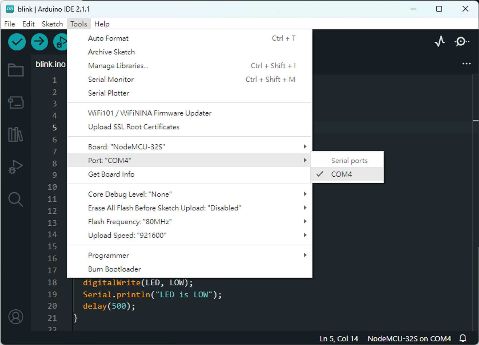 ESP32 教學系列(二)：使用 Arduino IDE 2.x 開發